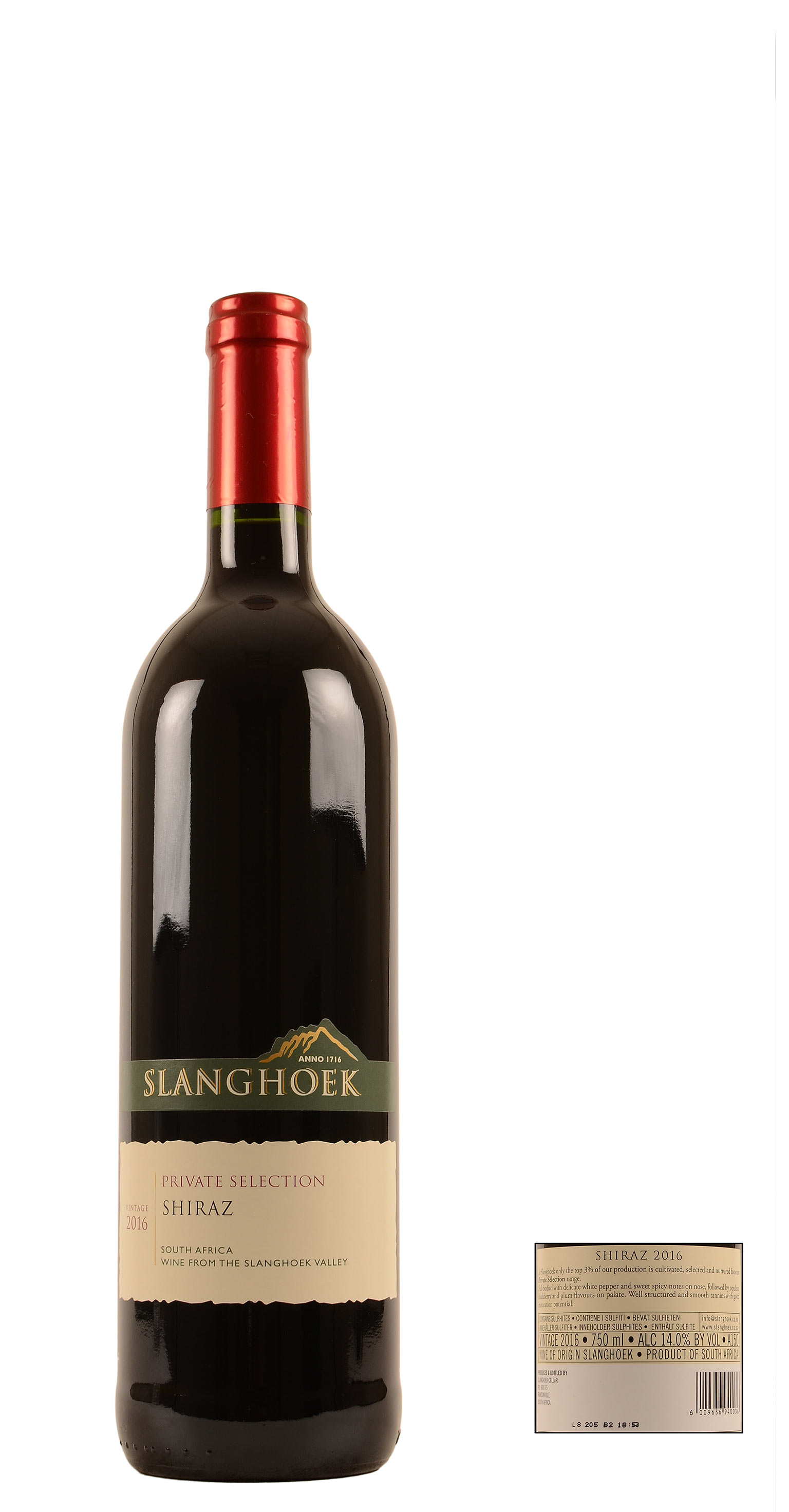 2016 Slanghoek Cellar Shiraz 0.75 Ltr. Red The Good Wine Shop