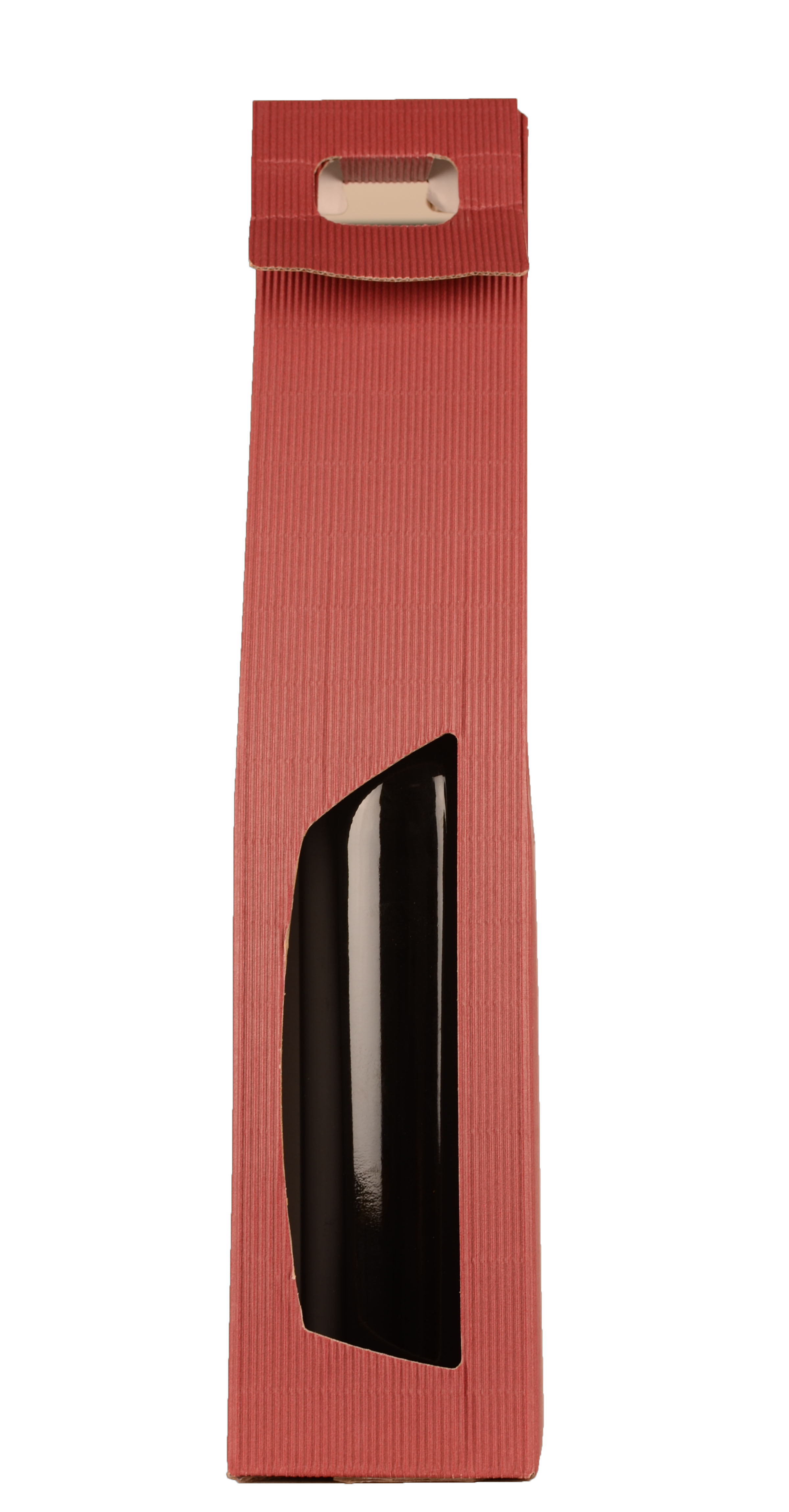 afbeelding van Verpakking met handvat en venster Bordeaux